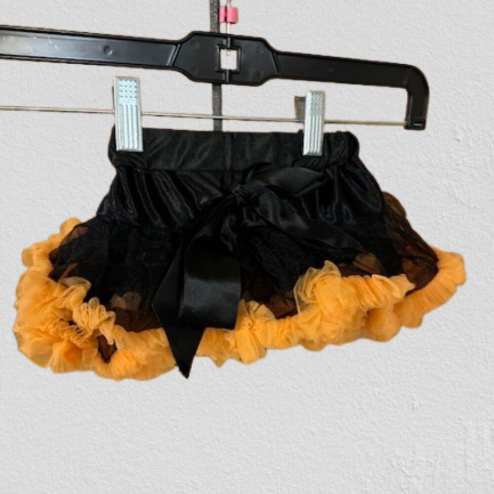 **** Black & Orange Petti Skirt  7469  0- 12 months NWT Boutique